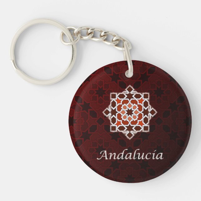 Andalusia art of tile and Moroccan ceramics in Key Ring (Front)