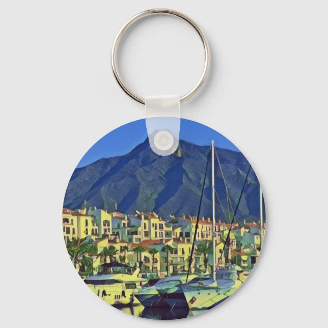 Andalusia - MARBELLA - panorama Key Ring (Front)
