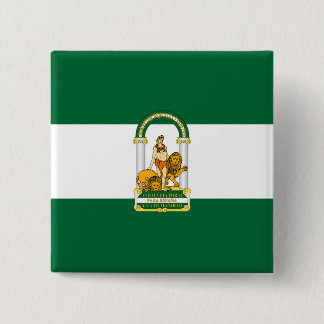 Andalusia, Spain flag 15 Cm Square Badge