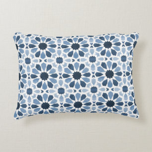 Andalusian Echoes: Boho Moroccan Geometry Decorative Cushion