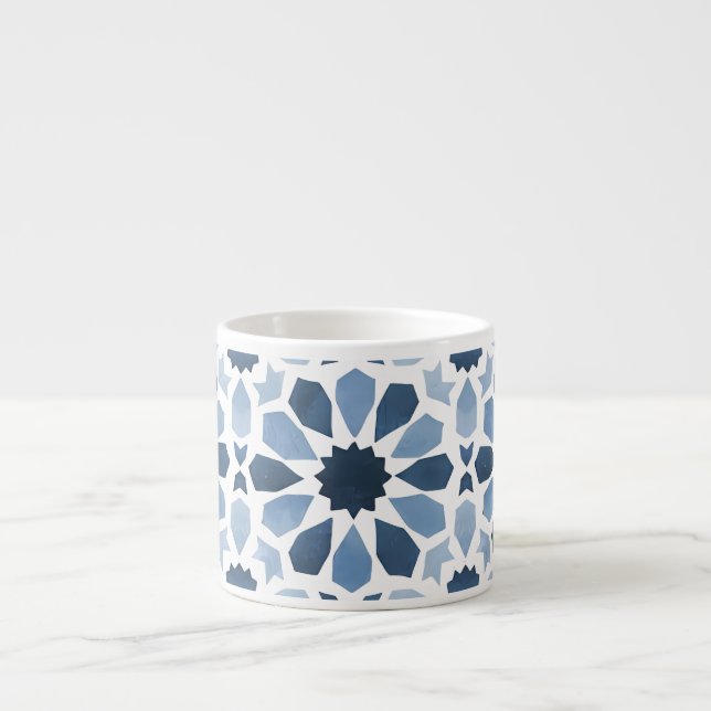 Andalusian Echoes: Boho Moroccan Geometry Espresso Cup (Front)