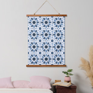 Andalusian Echoes: Boho Moroccan Geometry Hanging Tapestry