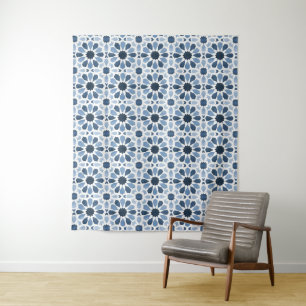 Andalusian Echoes: Boho Moroccan Geometry Tapestry