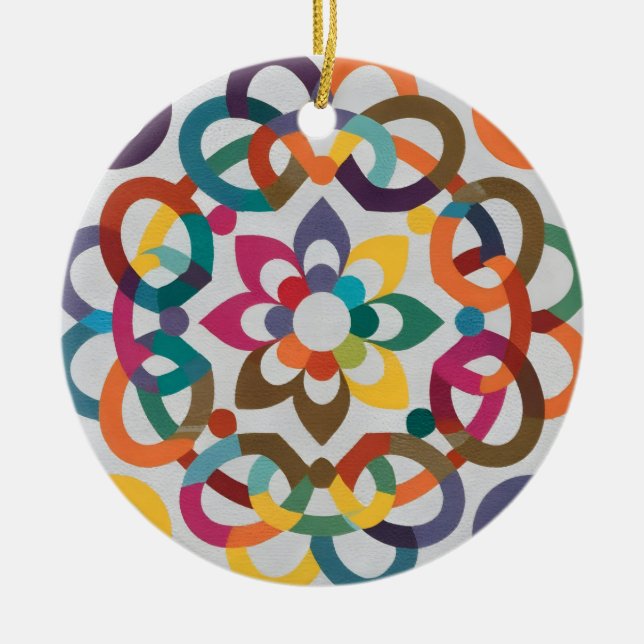 Andalusian-Moroccan mosaics Ceramic Ornament (Front)