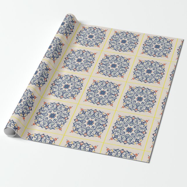 Andalusian-Moroccan mosaics Wrapping Paper (Unrolled)