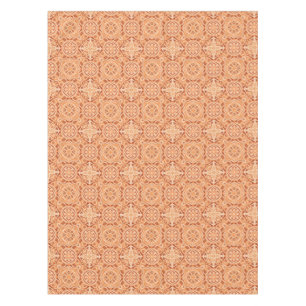 Andalusian Star Pattern in Peach and Terracotta Tablecloth