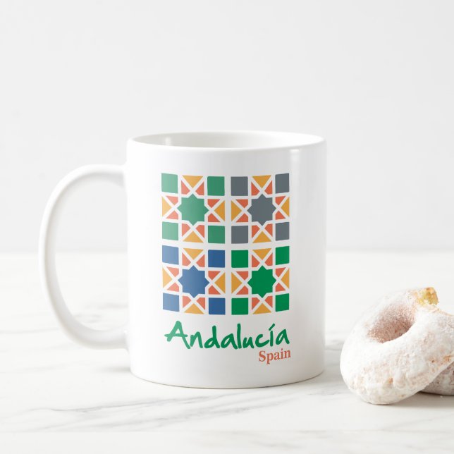 Andalusian Tiles 4 Coffee Mug (With Donut)