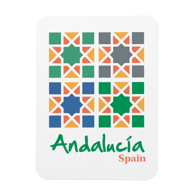Andalusian Tiles 4 Magnet (Vertical)