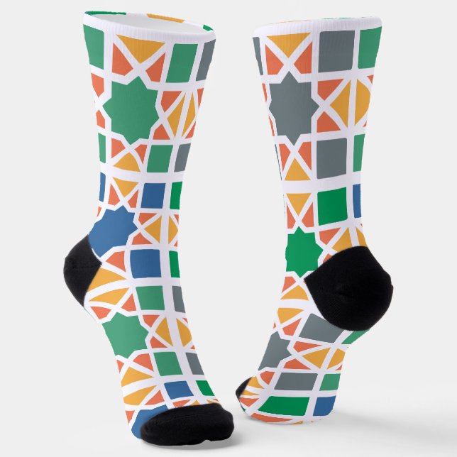 Andalusian Tiles 4 Socks (Angled)