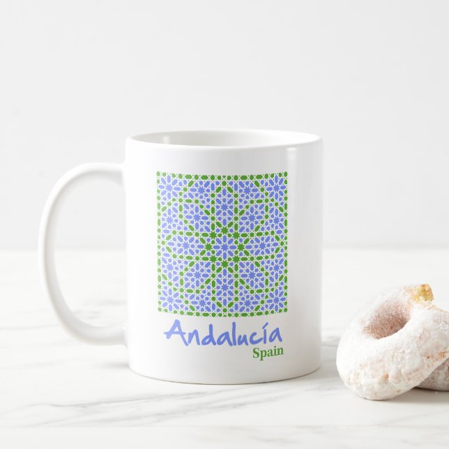 Andalusian Tiles 7 Coffee Mug (With Donut)