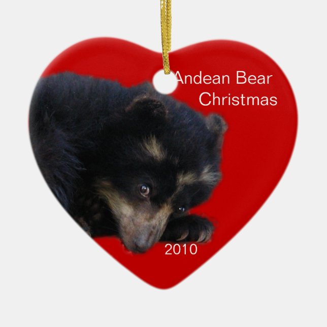 Andean Bear Christmas! Ceramic Tree Decoration (Front)