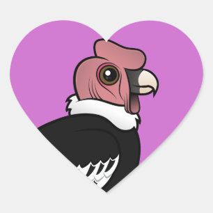 Andean Condor Heart Sticker