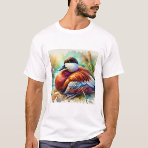 Andean Ruddy Duck 091024AREF133 - Watercolor T-Shirt