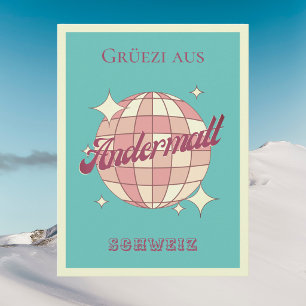 Andermatt Switzerland Ski Urlaub Vintage Postcard