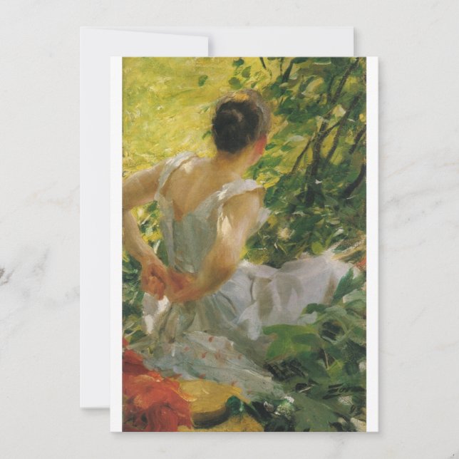 Anders Zorn - Woman Dressing Invitation (Front)