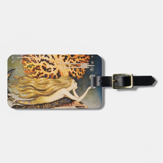 Andersen: Little Mermaid Drawing Luggage Tag (Front Horizontal)