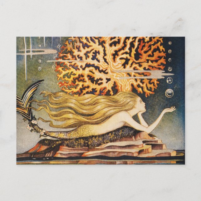 Andersen: Little Mermaid Drawing Postcard (Front)