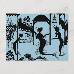 Andersen: Little Mermaid Silhouette Postcard