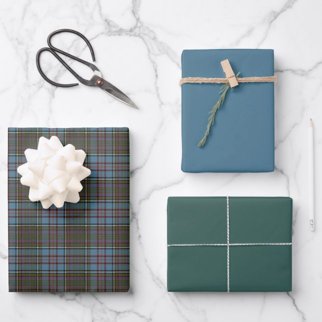 Anderson Ancient  Original Scottish Clan Tartan  Wrapping Paper Sheet (Front)