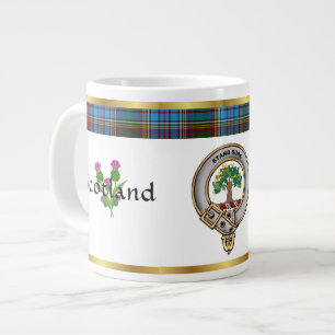 Anderson Clan Badge Tartan & Motto Large Coffee Mug