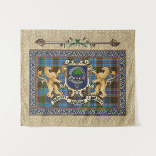 Anderson Clan Badge & Tartan w/Lions  Tapestry