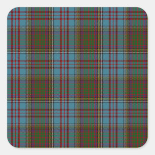 Anderson Clan Family Tartan Square Sticker