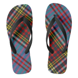 Anderson Clan Tartan Adult Flip Flops, Wide Straps Thongs