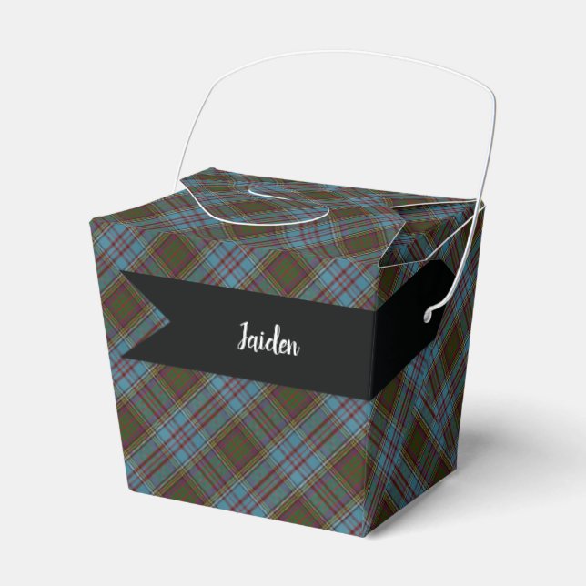 Anderson Clan Tartan Plaid Pattern Scottish Favour Box (Front Side)
