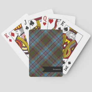 Anderson Clan Tartan Plaid Pattern Scottish Playing Cards
