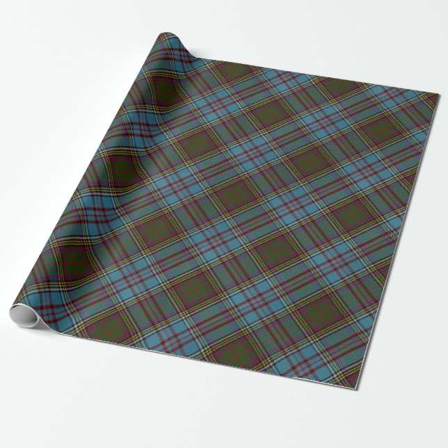 Anderson Clan Tartan Plaid Pattern Scottish Wrapping Paper (Unrolled)
