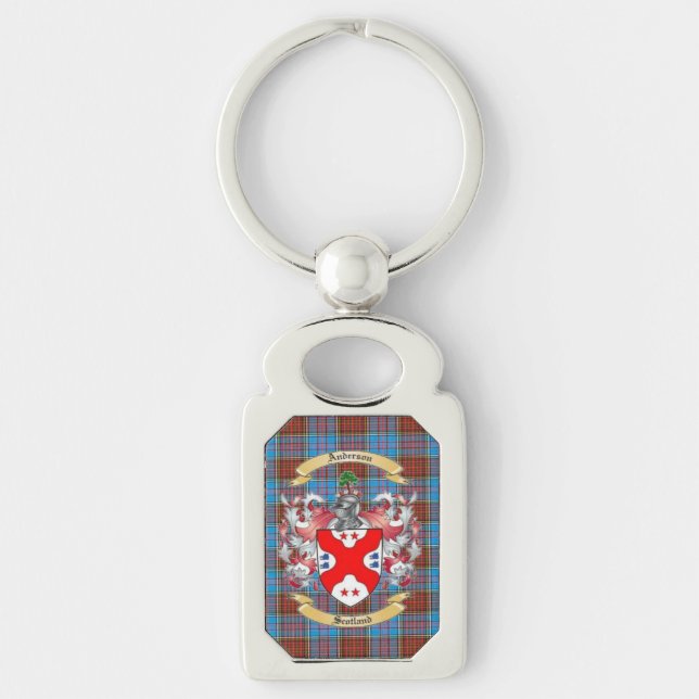 Anderson Crest w/ Anderson Tartan  Keychain (Front)