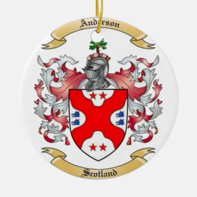 Anderson Family Crest*  Ceramic Ornament (Front)