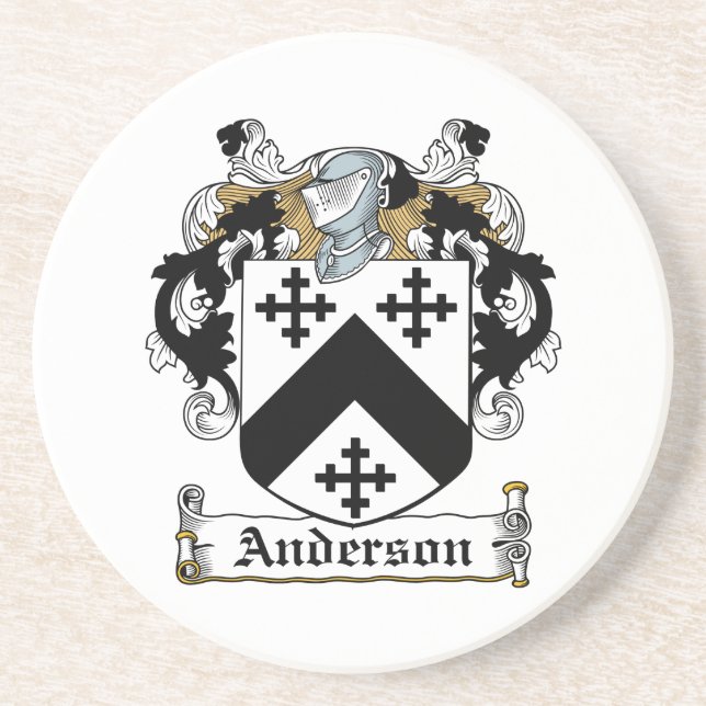 Anderson Family Crest Coaster (Front)