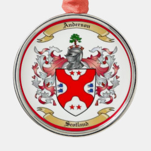 Anderson Family Crest* Metal Ornament