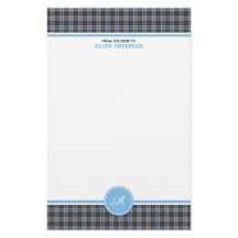 Anderson Family Tartan Light Blue Plaid Monogram