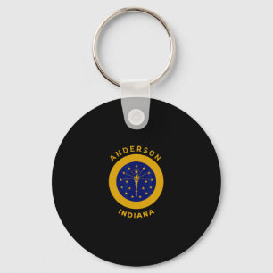 Anderson Indiana In Bullseye Trip Vacation Souveni Key Ring