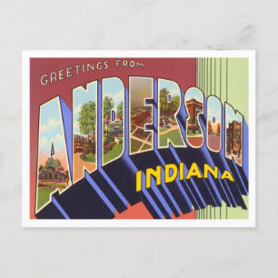 Anderson, Indiana Vintage Big Letters Postcard