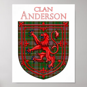 Anderson of Kinnedear Tartan Scottish Plaid Poster