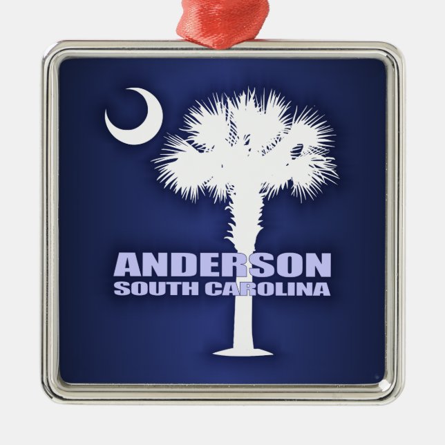 Anderson SC (P&C) Metal Ornament (Front)