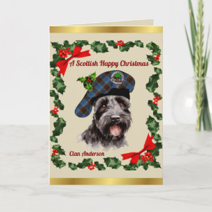 Anderson Scottie Dog Personalised Xmas Card