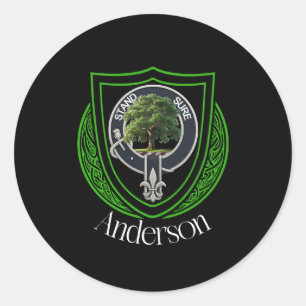 Anderson Scottish Clan Crest Classic Round Sticker