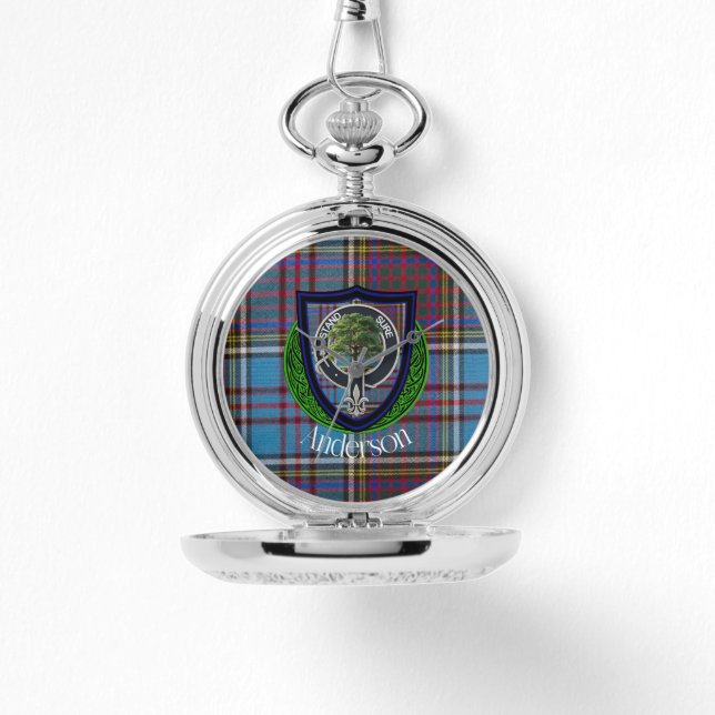 Anderson Scottish Clan Tartan and Crest Watch (Front)