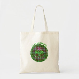 Anderson Scottish Tartan Celtic Thistle Tote Bag