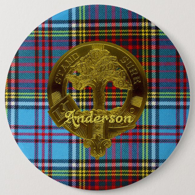 Anderson Tartan & Motif Button (Front)
