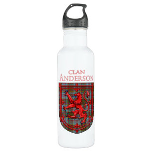 Anderson Tartan Scottish Plaid Lion Rampant 710 Ml Water Bottle