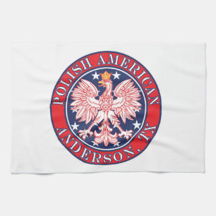 Anderson Texas Polish American Eagle Tea Towel