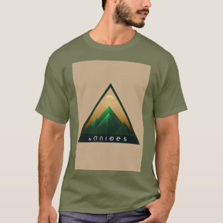 "Andes Mons Mountain Trio: Geometric Minimalist Lo T-Shirt