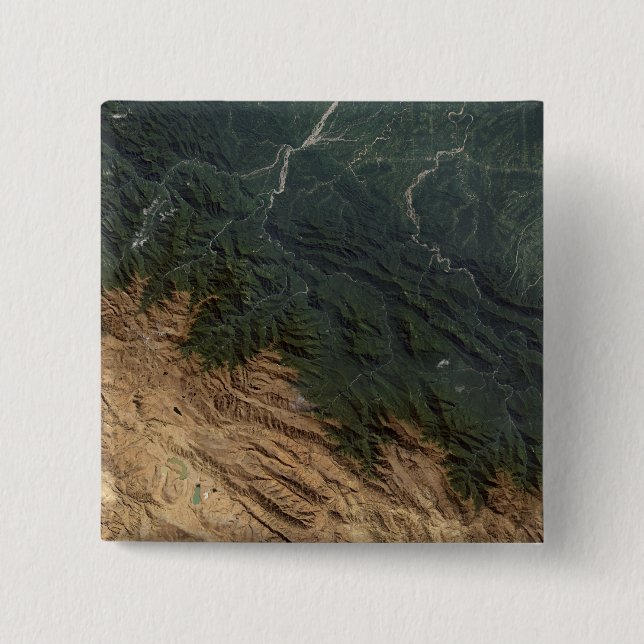 Andes Mountains 15 Cm Square Badge (Front)