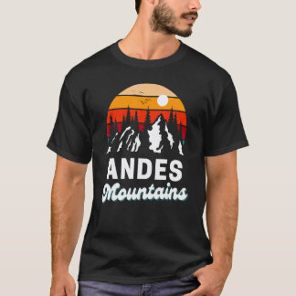 Andes Mountains Outdoor Hiking Nature Retro Souven T-Shirt