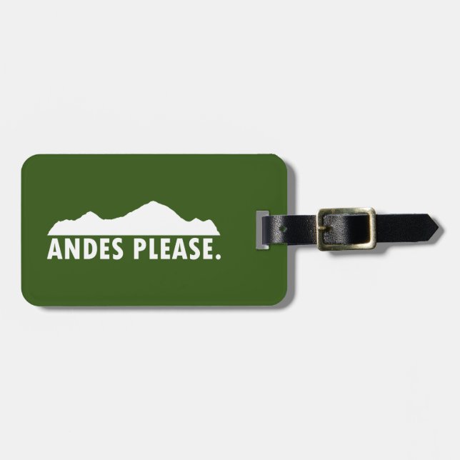 Andes Please Luggage Tag (Front Horizontal)